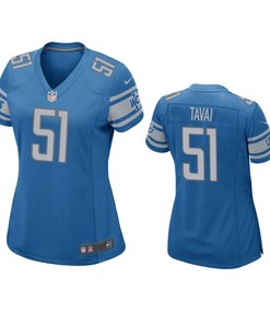 Detroit Lions Jahlani Tavai 2019 Nfl Draft Blue Game Womens Jersey