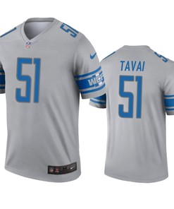 Detroit Lions Jahlani Tavai Gray Inverted Legend Jersey