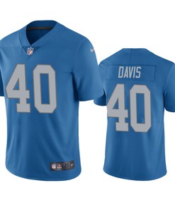 Detroit Lions Jarrad Davis Blue Vapor Limited Jersey