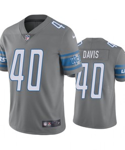 Detroit Lions Jarrad Davis Steel Nike Color Rush Limited Jersey