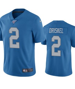 Detroit Lions Jeff Driskel Blue 100th Season Vapor Limited Jersey