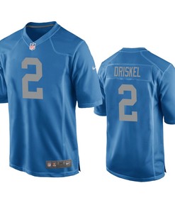 Detroit Lions Jeff Driskel Blue Throwback Game Jersey