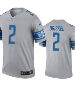 Detroit Lions Jeff Driskel Gray Inverted Legend Jersey