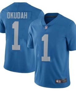 Detroit Lions Jeff Okudah #1 Nfl 2020 Blue Jersey