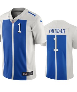 Detroit Lions Jeff Okudah White Blue City Edition Vapor Limited Jersey