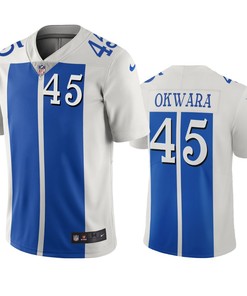 Detroit Lions Julian Okwara White Blue City Edition Vapor Limited Jersey