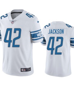 Detroit Lions Justin Jackson 42 White Vapor Limited Jersey