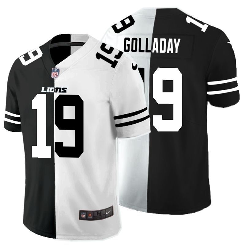Detroit Lions Kenny Golladay #19 Nfl 2020 Black And White Jersey