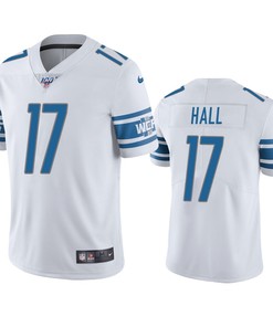 Detroit Lions Marvin Hall White 100th Season Vapor Limited Jersey