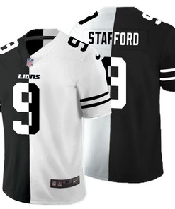 Detroit Lions Matthew Stafford #9 Nfl 2020 Black And White Jersey