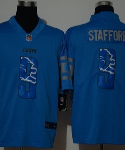 Detroit Lions Matthew Stafford #9 Nfl 2020 Blue Jersey