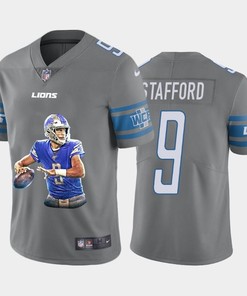 Detroit Lions Matthew Stafford #9 Nfl 2020 Grey Jersey