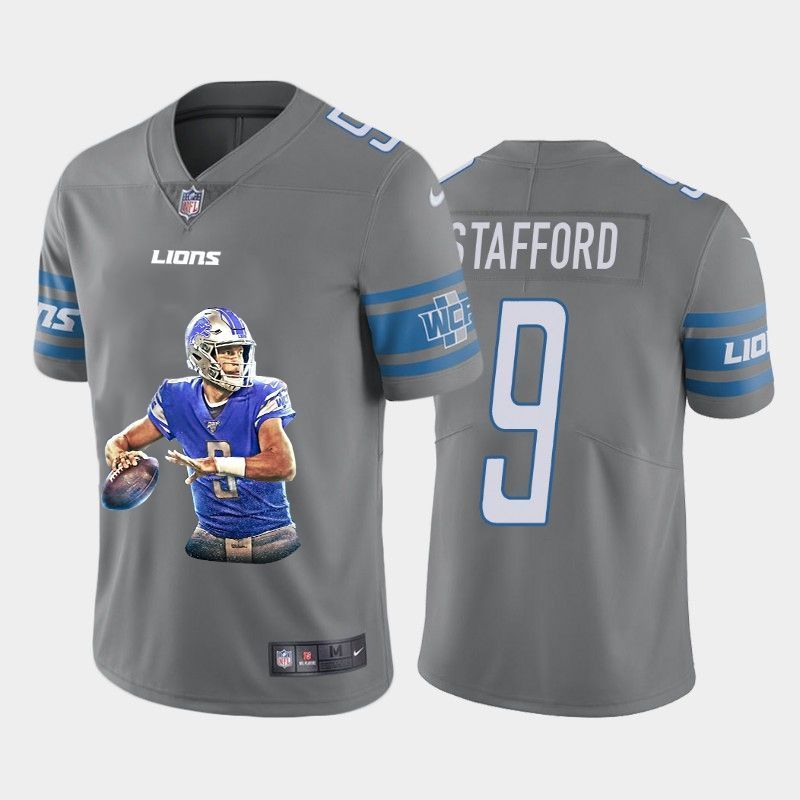 Detroit Lions Matthew Stafford #9 Nfl 2020 Grey Jersey