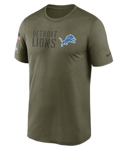 Detroit Lions Men 2022 Salute to Service Legend Team T-Shirt - Olive