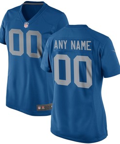 Detroit Lions Nike Womens Custom Game Jersey - Royal