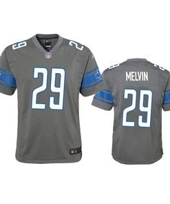 Detroit Lions Rashaan Melvin Steel Color Rush Game Jersey