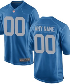 Detroit Lions Throwback Custom Game Jersey - Blue Custom Jerseys Nfl