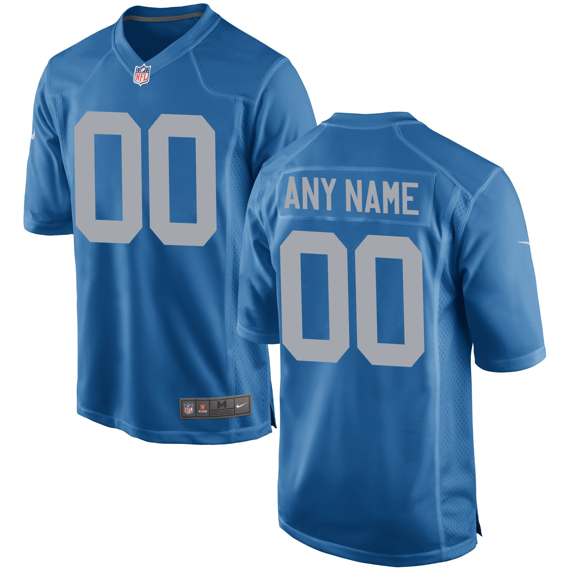 Detroit Lions Throwback Custom Game Jersey - Blue Custom Jerseys Nfl