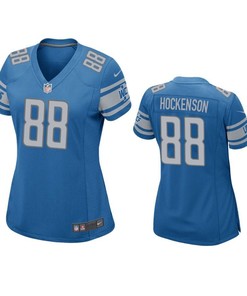Detroit Lions T.j. Hockenson 2019 Nfl Draft Blue Game Womens Jersey
