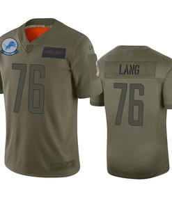 Detroit Lions T.j. Lang Camo 2019 Salute To Service Limited Jersey
