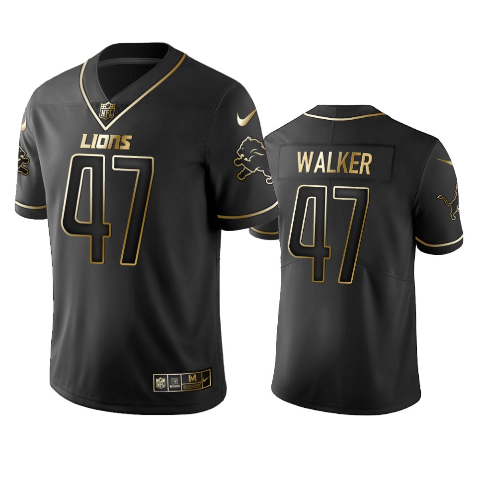 Detroit Lions Tracy Walker Black Golden Edition 2019 Vapor Untouchable Limited Jersey - Mens
