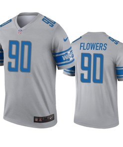 Detroit Lions Trey Flowers Gray Inverted Legend Jersey