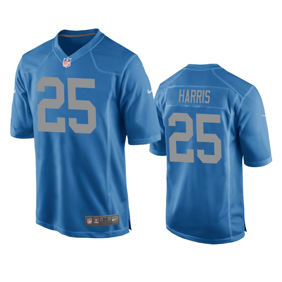 Detroit Lions Will Harris Blue Throwback Game Jersey