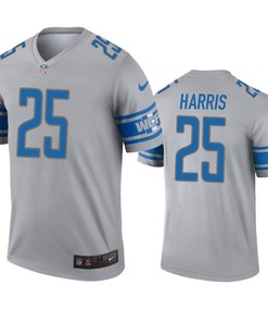 Detroit Lions Will Harris Gray Inverted Legend Jersey