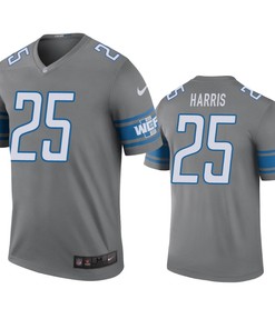 Detroit Lions Will Harris Steel Color Rush Legend Jersey
