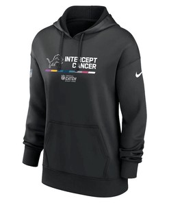 Detroit Lions Women's 2022 NFL Crucial Catch Therma Performance Pullover Hoodie - Black