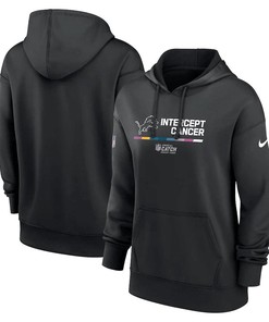 Detroit Lions Women's 2022 NFL Crucial Catch Therma Performance Pullover Hoodie - Black
