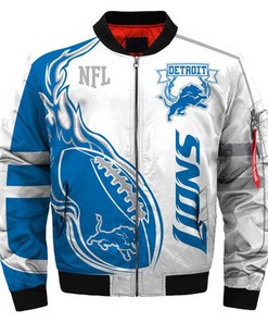 Detroit Lions bomber jacket winter coat gift for men