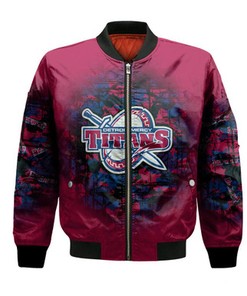 Detroit Mercy Titans Bomber Jacket Camouflage Vintage  - NCAA