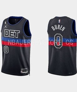 Detroit Pistons 0 Jalen Duren 2022-23 Statement Edition Black Men Jersey