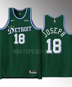 Detroit Pistons 18 Cory Joseph Green Men Jersey 2022-23 City Edition