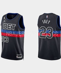 Detroit Pistons 23 Jaden Ivey 2022-23 Statement Edition Black Men Jersey