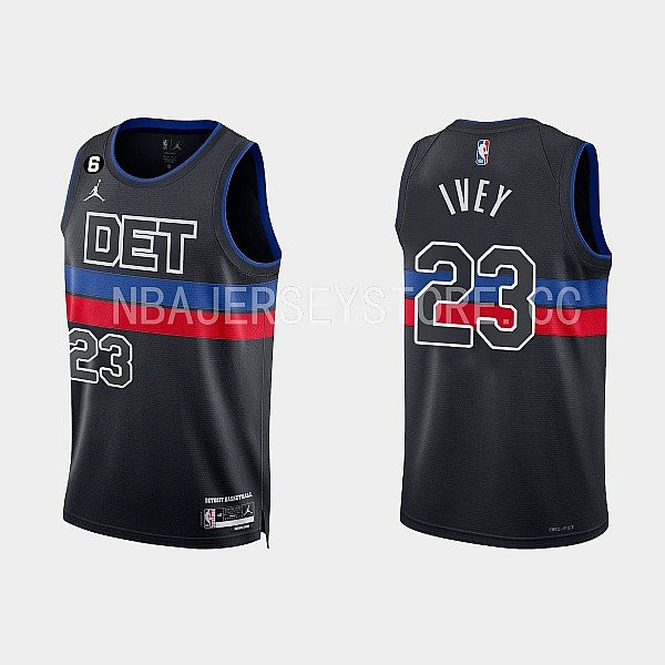 Detroit Pistons 23 Jaden Ivey 202223 Statement Edition Black Men Jersey Bluefink