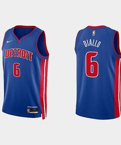 Detroit Pistons 6 Hamidou Diallo 2022-23 Icon Edition Royal Men Jersey