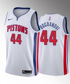 Detroit Pistons Bojan Bogdanovic 44 White Association Edition Jersey 2022-23 Swingman