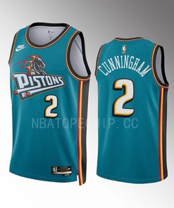 Detroit Pistons Cade Cunningham 2022-23 Classic Edition Teal 2 Jersey Swingman