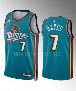 Detroit Pistons Killian Hayes 7 2022-23 Classic Edition Teal Jersey Swingman