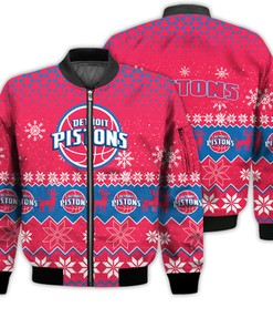Detroit Pistons Sports Football American Ugly Christmas Sweater Gifts Unisex 3D Bomber Jacket