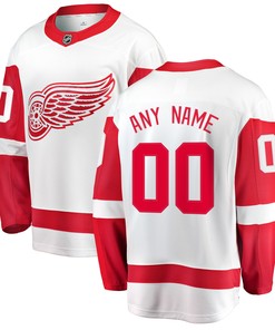 Detroit Red Wings Fanatics Branded Away Breakaway Custom Jersey - White Custom Jerseys Nhl
