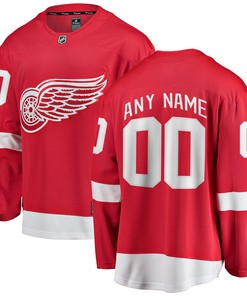 Detroit Red Wings Fanatics Branded Home Breakaway Custom Jersey Red Custom Jerseys Nhl