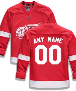 Detroit Red Wings Fanatics Branded Home Replica Custom Jersey - Red Custom Jerseys Nhl