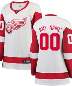 Detroit Red Wings Fanatics Branded Womens Away Breakaway Custom Jersey - White Custom Jerseys Nhl