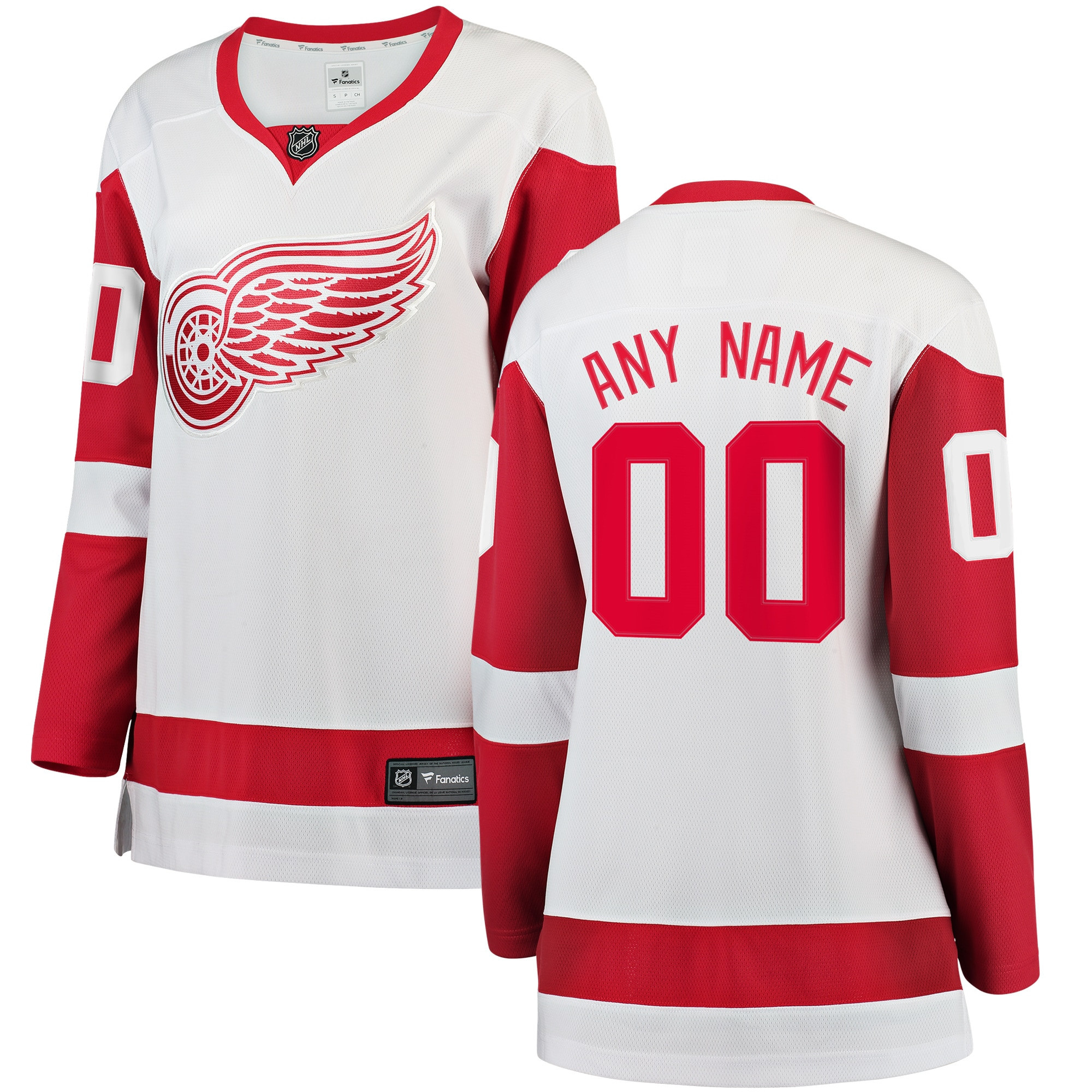 Detroit Red Wings Fanatics Branded Womens Away Breakaway Custom Jersey - White Custom Jerseys Nhl