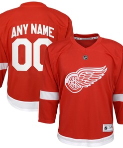 Detroit Red Wings Home Replica Custom Jersey - Red Custom Jerseys Nhl