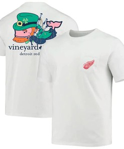 Detroit Red Wings Vineyard Vines St. Patrick's Day T-Shirt - White