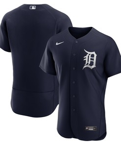 Detroit Tigers Alternate Logo Authentic Team Jersey - Navy Mlb Ver 1
